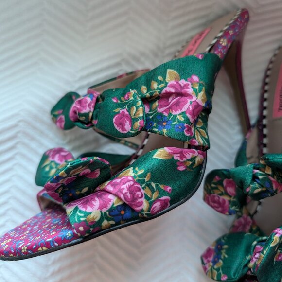 Betsey Johnson The Rumors Floral Dress Sandal Slip-On Mules Size 8.5 - Picture 6 of 10